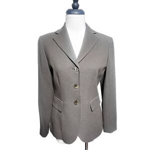 Anne Klein Olive Green Vintage Wool Suit Jacket Blazer size 4